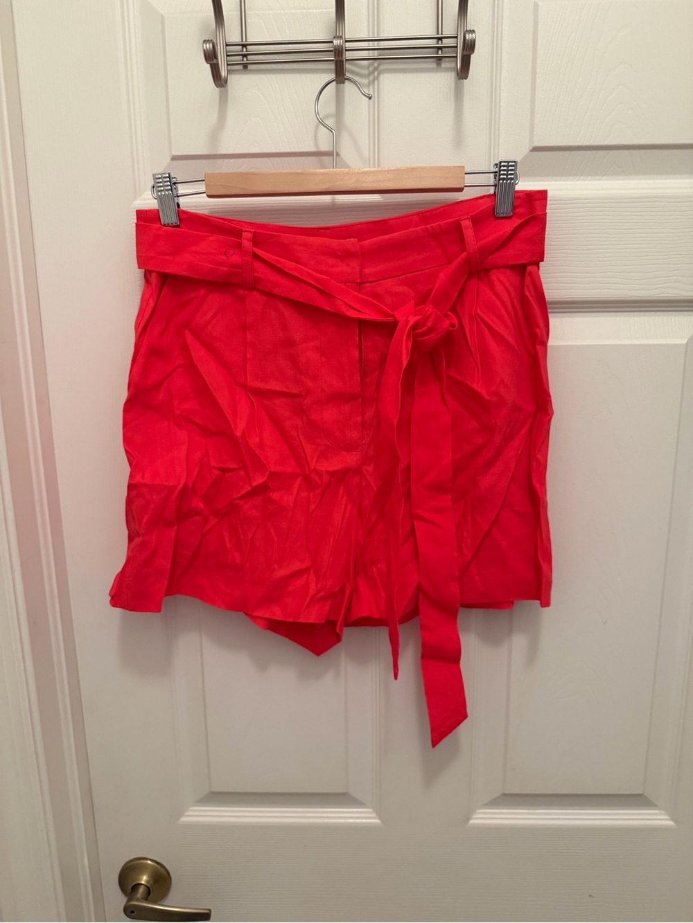 ANTONIO MELANI Bright Red Tie-Waist Skort
